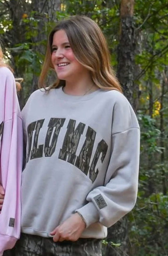 Lulu Mac Mossy Oak Sweatshirt Greige