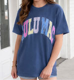 Lulu Mac Multi Polka Dot Tee China Blue