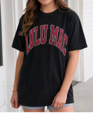 Lulu Mac Striped Tee Black Red