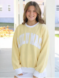 Lulu Mac Sweatshirt Block Stitch Yellow