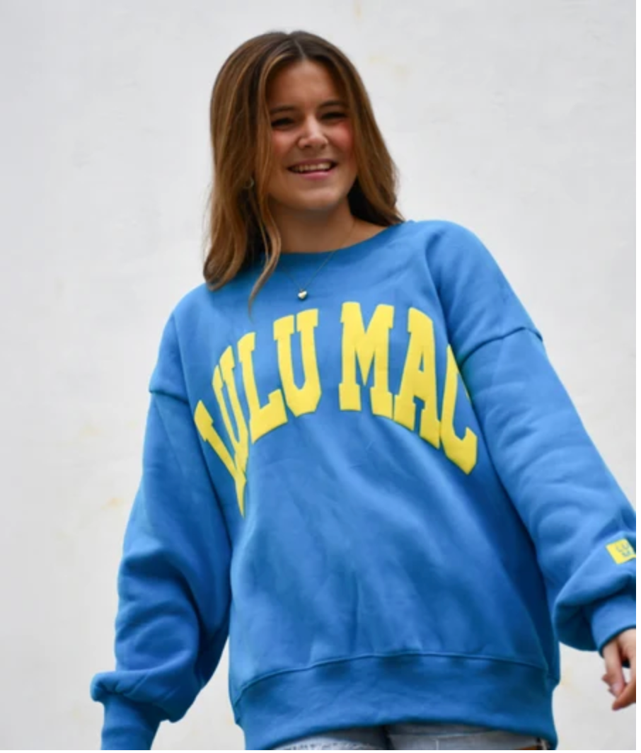 Lulu Mac Sweatshirt Cyan/Yellow