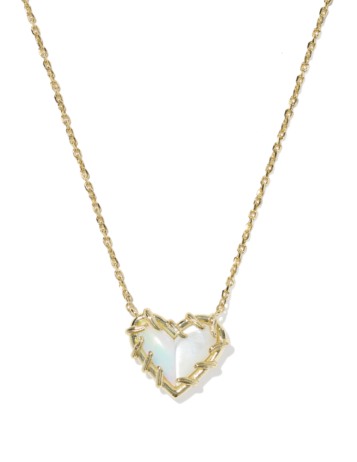 Kendra Scott Dolly Patchwork Ari Necklace Gold White Mix