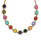 Kendra Scott Dolly Patchwork Strand Necklace Vintage Gold Bright Multi Mix