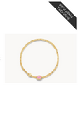 Kendra Scott Emilie Stretch Bracelet Gold Pink Iridescent Glitter Glass