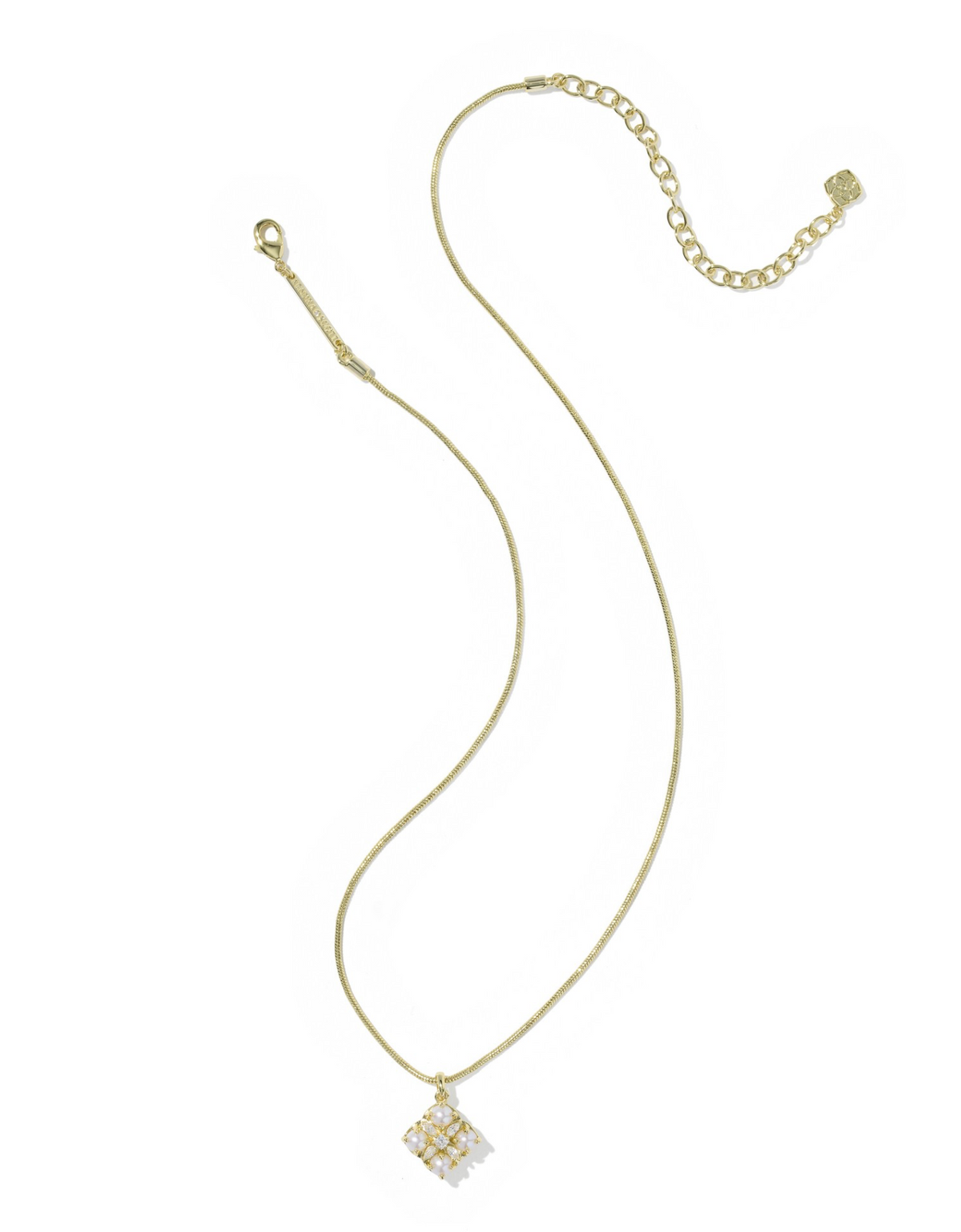 Kendra Scott Dira Pearl Gold Short Pendant Necklace