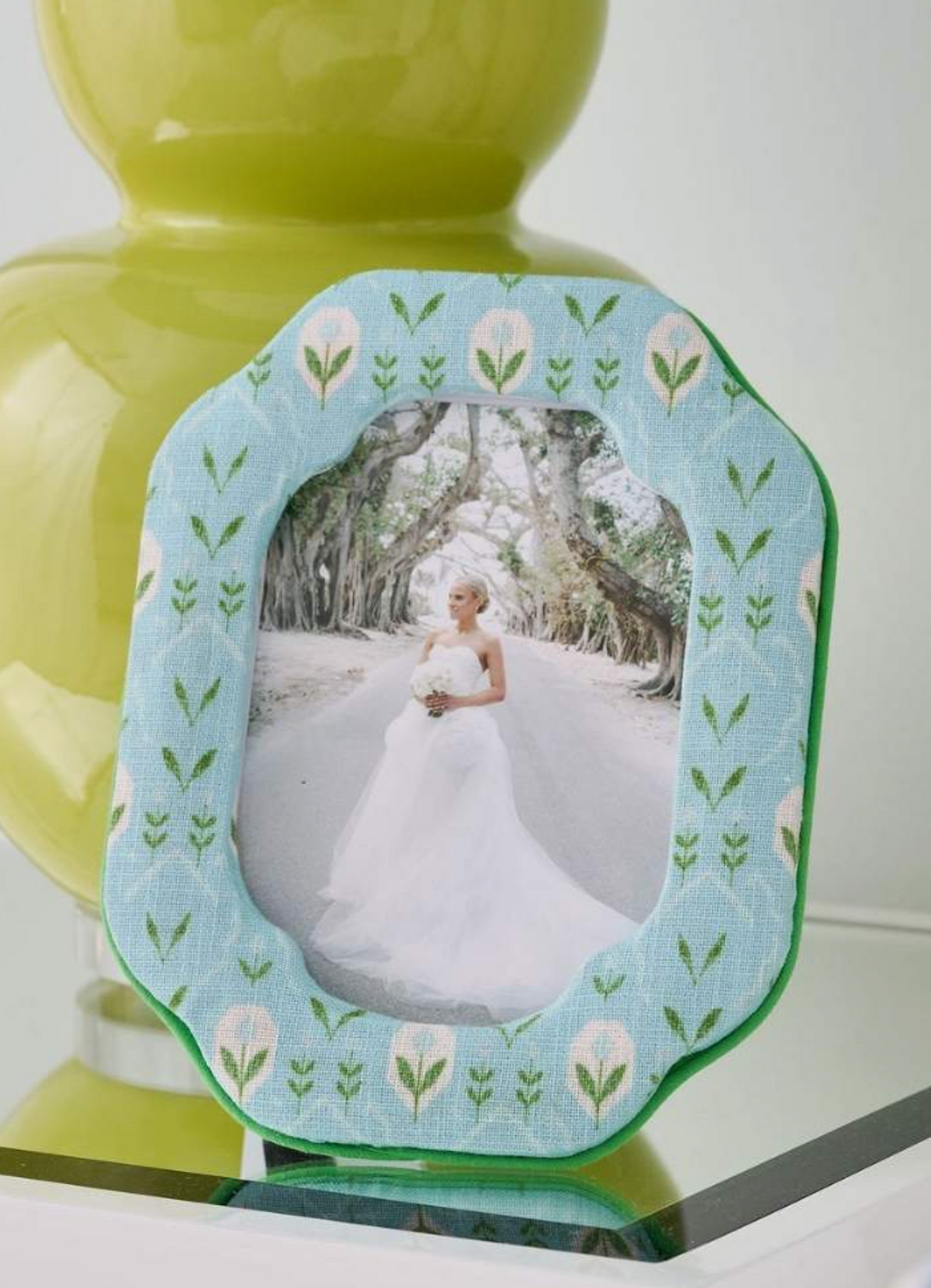 Laura Park Blooms in Blue Fabric Frame