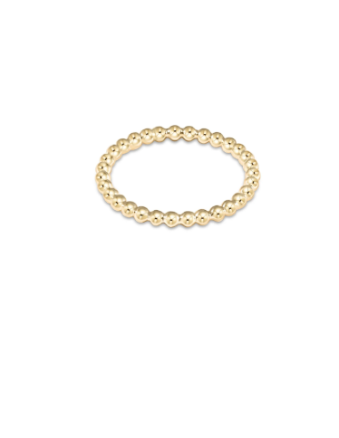 E Newton Classic Gold 2mm Bead Ring