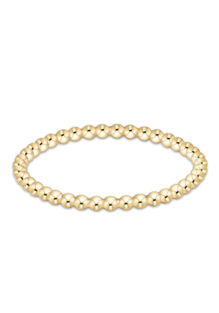 E Newton Classic Gold 1.5mm Bead Ring