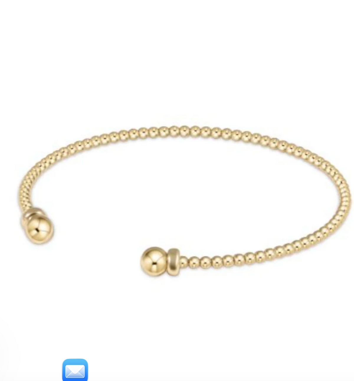 E Newton Classic Bead Cuff Bracelet Gold