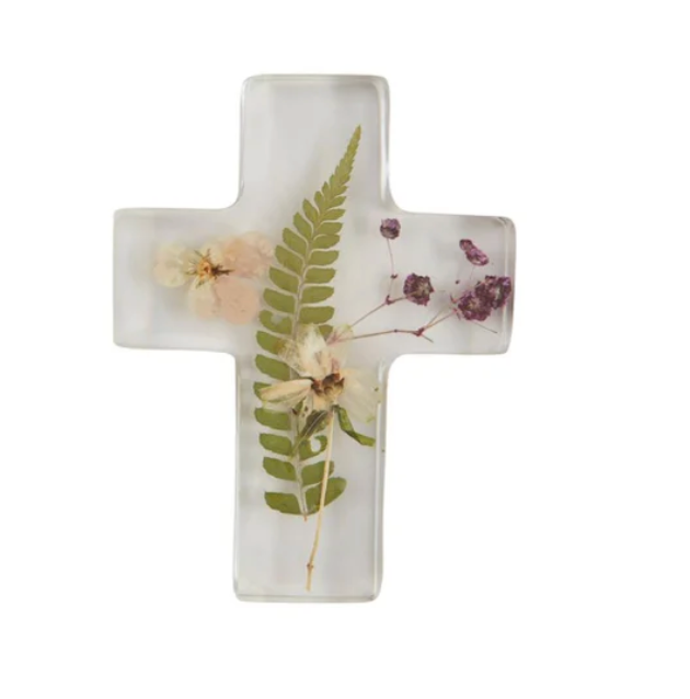 Mud Pie Dried Flower Cross