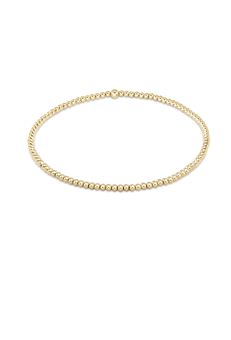 E Newton Classic Gold Bead Bracelet (various sizes)