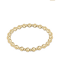 E Newton Classic Gold Grateful Pattern Bead Bracelet (various sizes)