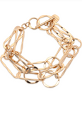 Leslie Curtis Sinclair Triple Layered Bracelet Gold/Silver