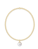 E Newton Classic Gold Pearl Charm Bracelet