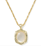 Kendra Scott Tiger Striped Daphne Vintage Gold Small Long Pendant Necklace (various)