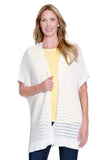 Multiples Open Front Sweater White