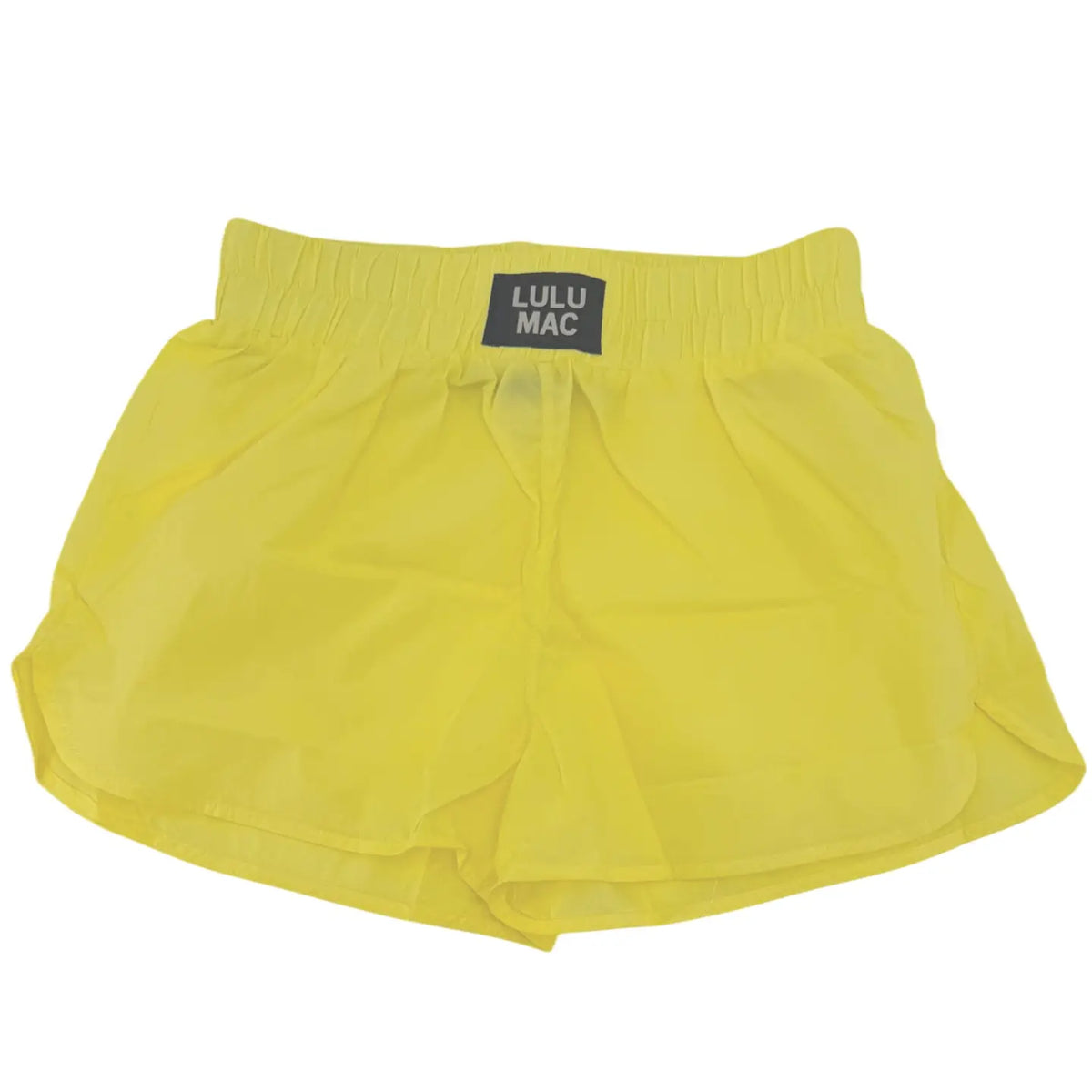 Neon Yellow Lulu Mac Solid Shorts