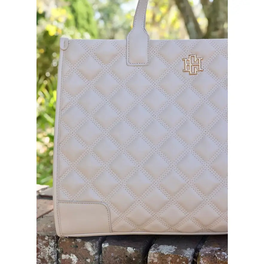 Caroline Hill Shane Tote Nude Quilted DQ