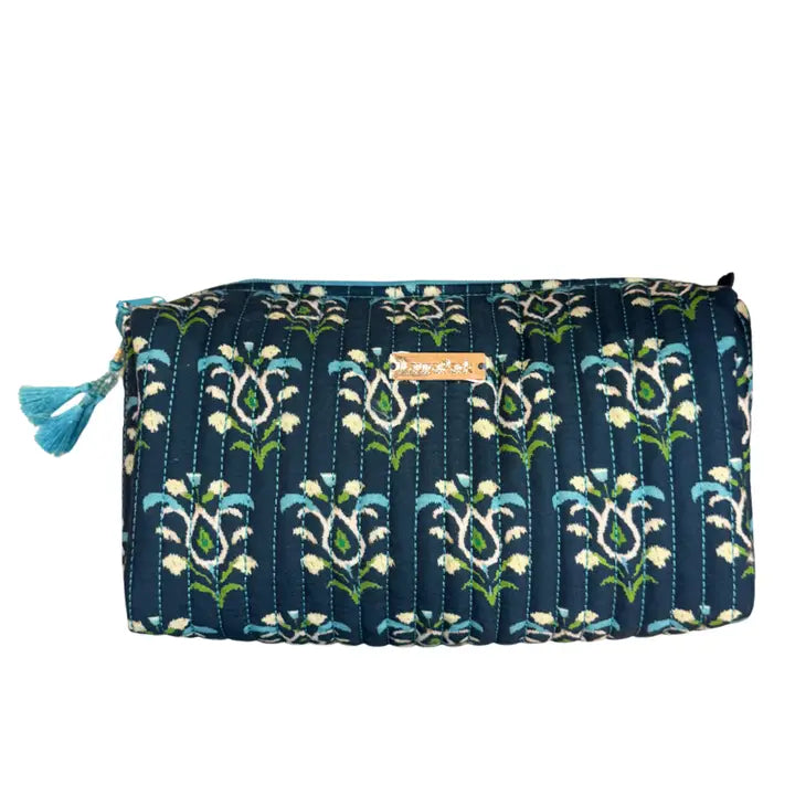 Laura Park Rosemary Indigo Signature Large Cosmetic Bag