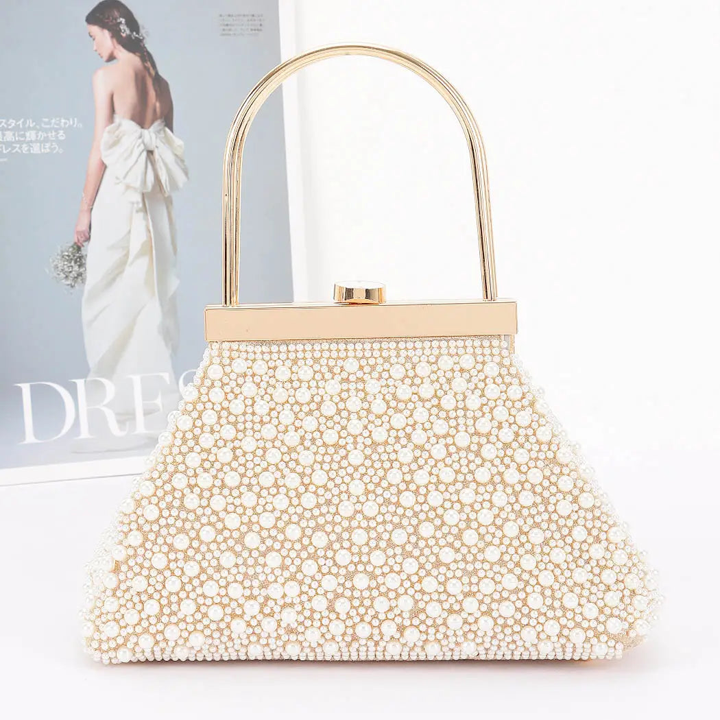 Chic Pearl Embellished Clutch