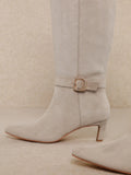 Diva Delicate Buckle Boot Beige