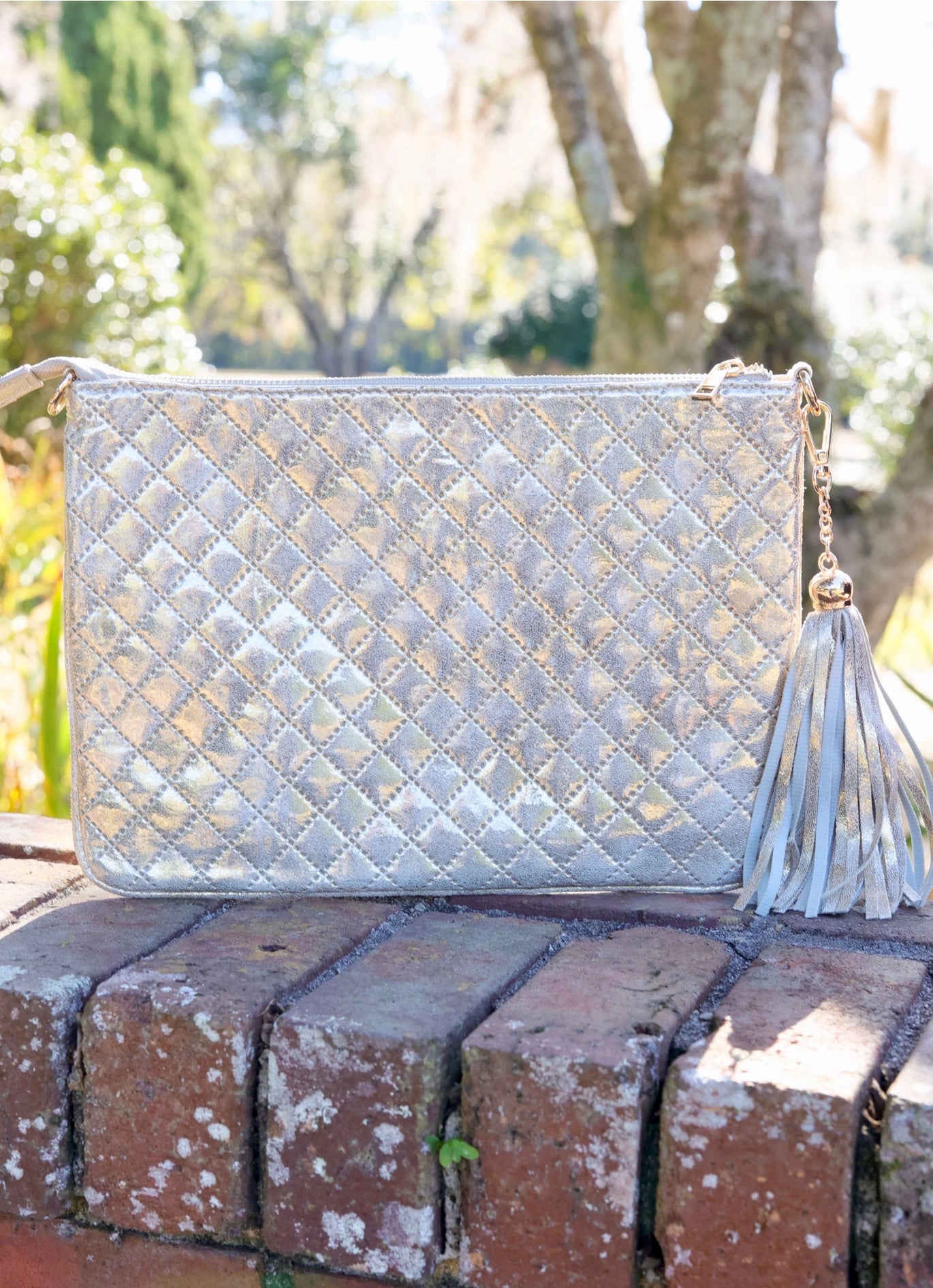 Caroline Hill Madelyn Clutch Champagne