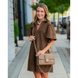 Collins Crossbody Latte Suede