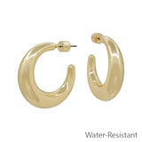 Thick Gold Hoop Earrings