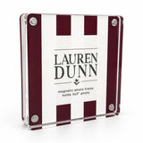 Maroon & White Magnetic Frame Lauren Dunn