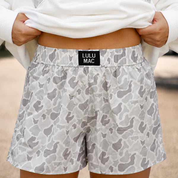 Lulu Mac Boxer Short White Camo