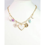 Kellan Charm Necklace Gold