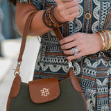 Leighton Crossbody Olive Suede