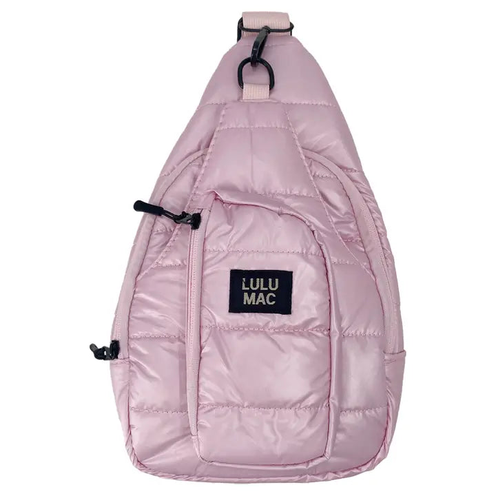 Lulu Mac Puffer Sling Bag Pink