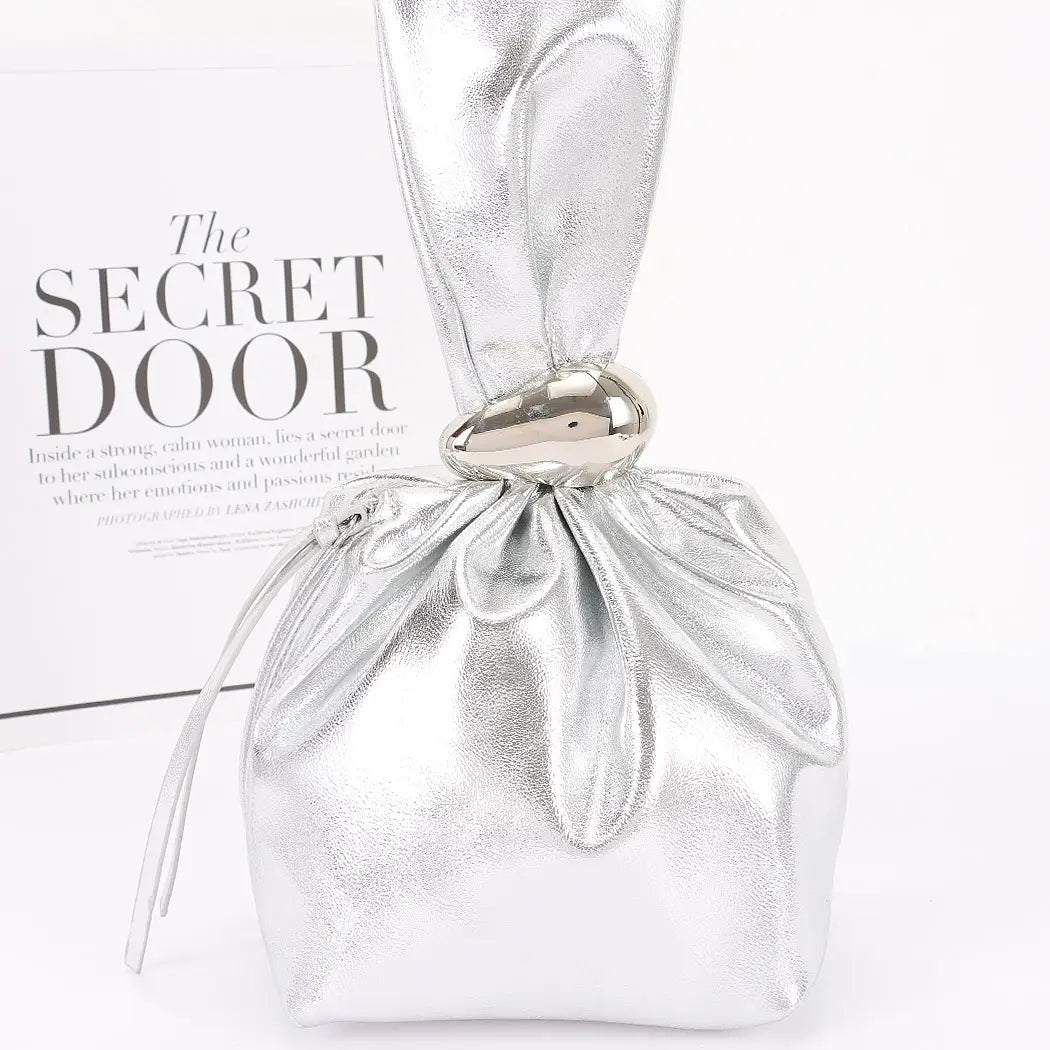 Faux Leather Wrist Bag