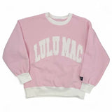 Lulu Mac Pink w White Trim Sweatshirt