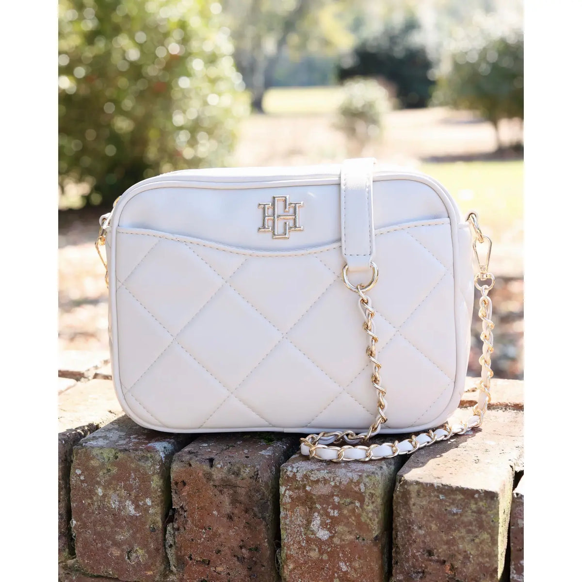 Caroline Hill Fiona Crossbody Cream Quilted LD