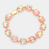 Round Stone Link Bracelet