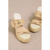 Edwina Raffia Sandals Natural