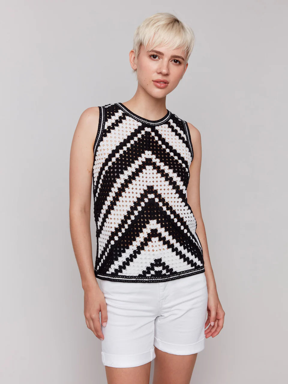 Charlie B Crochet Top Pepper
