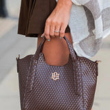 Kendall Mini Tote Chocolate Basket Weave