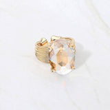 Oval Cut Stone Adjustable Ring