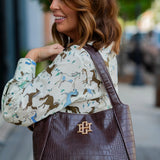 Maggie Bag Chocolate Croc