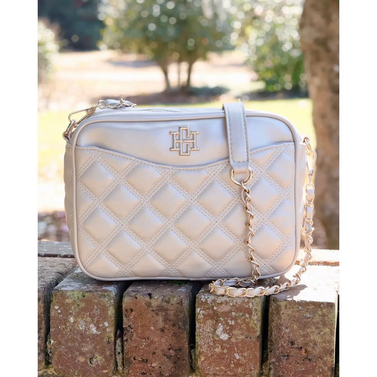 Caroline Hill Fiona Crossbody Pearl Quilted DQ
