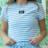 Lulu Mac Blue Stripe SS Top