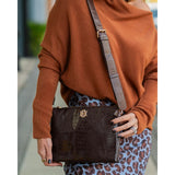 Ariana Crossbody Chocolate Croc
