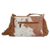 Cow Printed Fringe Crossbody Bag