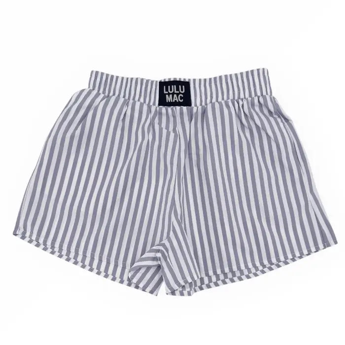 Lulu Mac Striped Boxer Grey