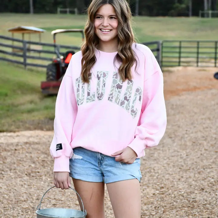 Lulu Mac Light Pink Camo Sweatshirt