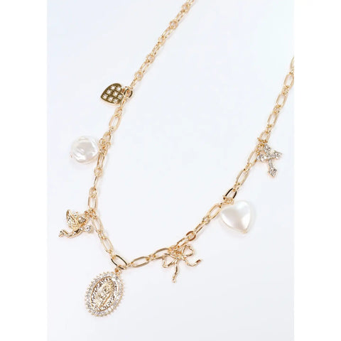 Mante Charm Necklace Gold