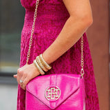Caroline Hill Isabella Crossbody Hot Pink